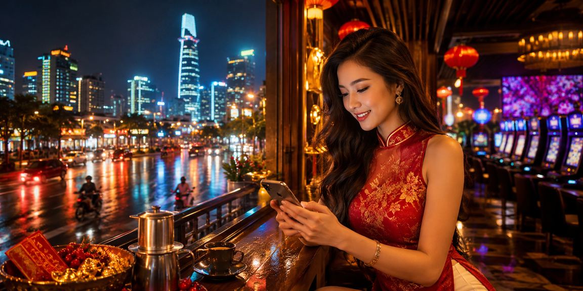 Người dùng tại TP.HCM theo dõi kèo thể thao trên điện thoại di động tại quán cà phê